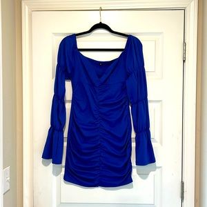 Bright blue mini dress. Size medium